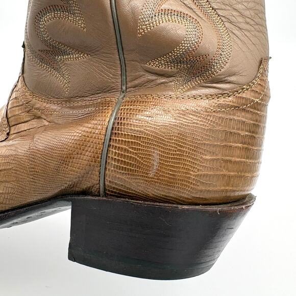Justin 8492 USA Western Cowboy Boots Brown Exotic Leather Men’s 11D main image 4